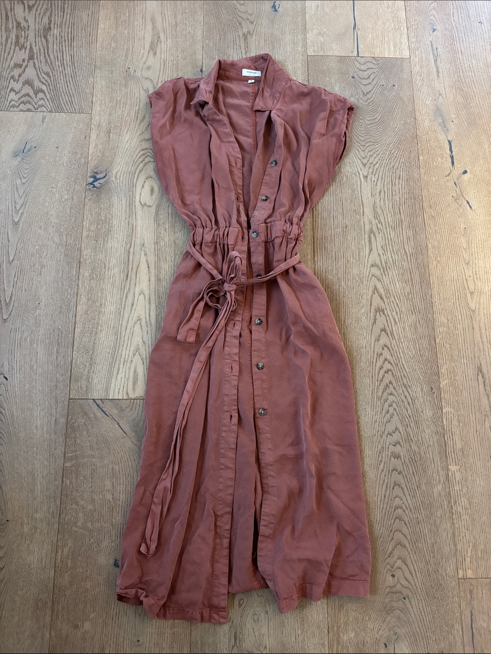 Weekend Los Angeles Shirtdress, Rust, Small